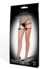 Lapdance Legs Fence Net Bow Garter Os