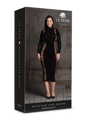 Le Desir Shade Carme Xi Dress with Turtleneck - Black - Queen