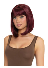 Leg Avenue Angled Bob Wig - Burgundy