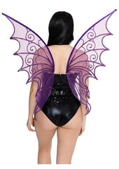 Leg Avenue Glitter Strapless Pixie Wings - Purple - One Size