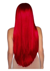 Leg Avenue Long Striaght Center Part Wig - Red - 33in