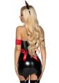 Leg Avenue Naughty Nurse Zip Up Wet Look Garter Dress, Heart Apron, Arm Band, and Head