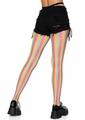 Leg Avenue Neon Rainbow Striped Fishnet Pantyhose