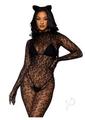 Leg Avenue Seamless Leopard Net Gloved Catsuit