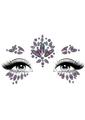 Leg Avenue Verify Face Adhesive Face Jewels Sticker - Purple - One Size