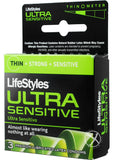 LifeStyles Condom Ultra Sensitive Lubricated - 3 Pack