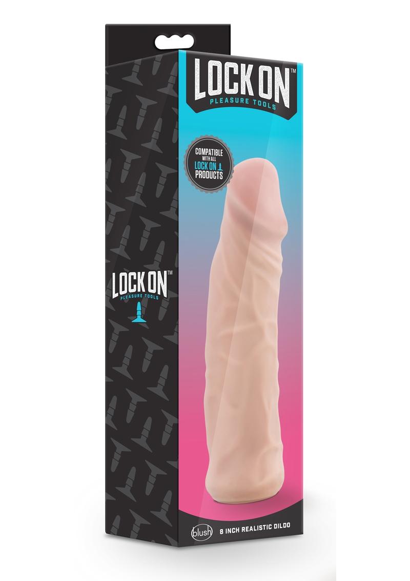 Lock On Realistic Lock On Dildo - Vanilla - 8in