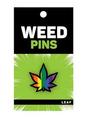 Marijuana Leaf Rainbow Enamel Pin