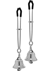 Master Series Chimera Nipple Clamps with Bells - Metal/Silver