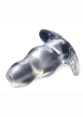 Master Series Clear View Hollow Anal Plug - Clear - Medium