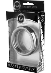 Master Series Echo Stainless Steel Triple Cockring - Silver - 2in