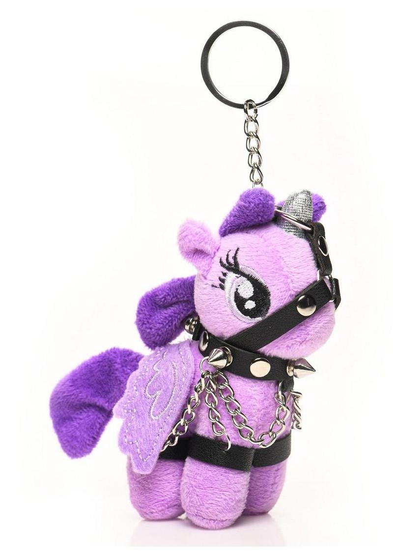 Master Series Raven Plum Bondage Pony Keychain - Purple