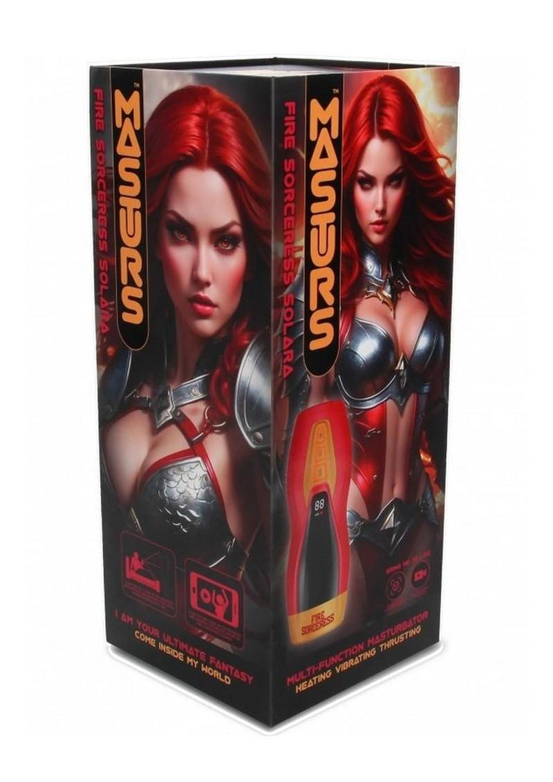 Masturs Solara Fire Sorceress Rechargeable Multi Function Masturbator - Red