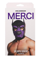 Merci Neoprene Puppy Hood - Black/Purple