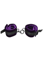 Merci Velvet Ankle Cuffs - Black/Purple