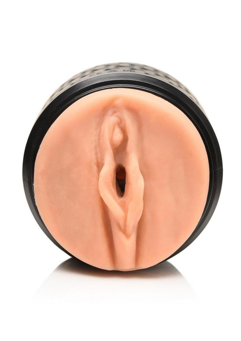 Mistress Vibrating Double Shot Pussy and Ass Rechargeable Masturbator - Black/Vanilla