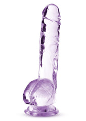 Naturally Yours Crystalline Dildo 8in - Amethyst - Purple