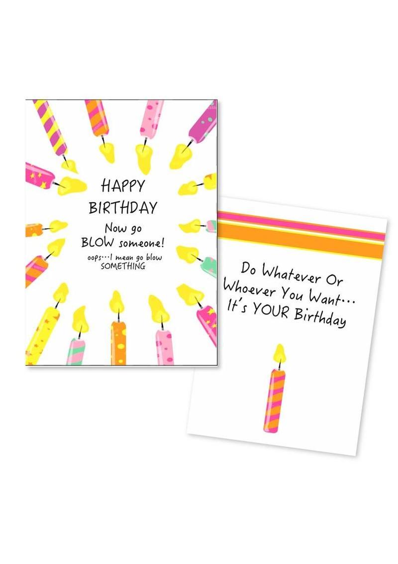 Naughty Greeting Card - Happy Birthday Now Go Blow