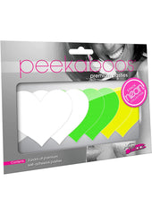 Neon Heart - Green/White/Yellow - 3pk