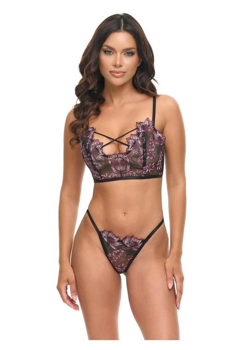 Oh LA LA Cheri Adela Bustier - Black - Large - Set