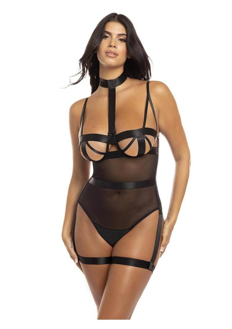 Oh LA LA Cheri Dena Teddy - Black - Medium/Small