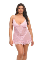 Oh LA LA Cheri Forever Valentine Babydoll Plus - 1x/2x
