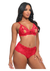 Oh LA LA Cheri Goodnight Kiss - Red - Large/XLarge - 2 Piece/Set