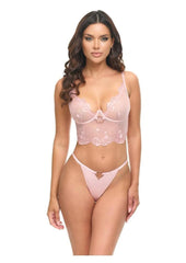 Oh LA LA Clarissa Bustier - Pink - Medium - Set