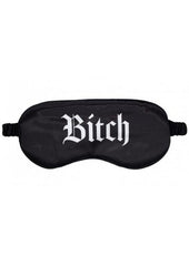 Ouch! Bitch Printed Satin Mask - Black