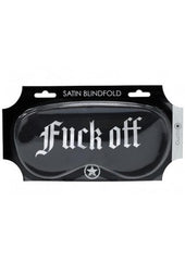 Ouch! Fuck Off Printed Satin Mask - Black