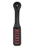 Ouch! Leather Paddle Xoxo - Black