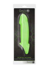 Ouch! Smooth Thick Stretchy Penis Sleeve - Glow In The Dark/Green