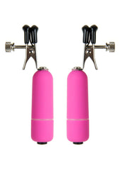 Ouch! Vibrating Nipple Clamps - Pink