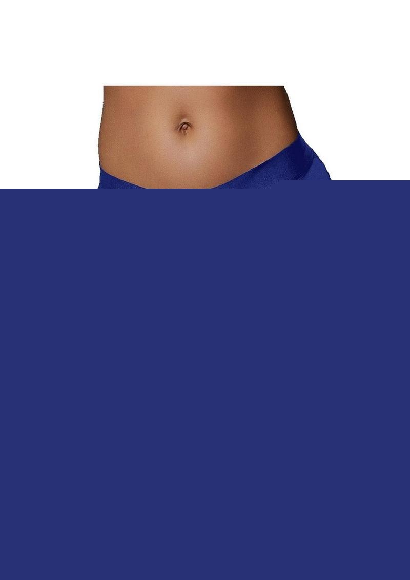 Ouch! Vibrating Strap-On Thong Rechargeable - Blue - Large/Medium