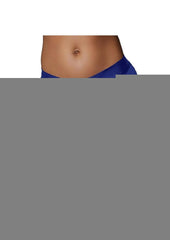 Ouch! Vibrating Strap-On Thong Rechargeable - Blue - Large/Medium