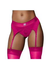 Ouch! Vibrating Strap-On Thong Rechargeable - Pink - Large/Medium