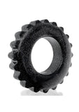 Oxball Plushy Single Cock Ring - Black Mica