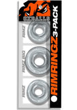 Oxballs Rimrings Multi Size Cockrings - Clear - 3 Pack