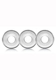 Oxballs Ringer Donut Cock Ring - Clear - 3 Pack