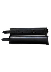 Padded Leather Wrist Cuffs - Black