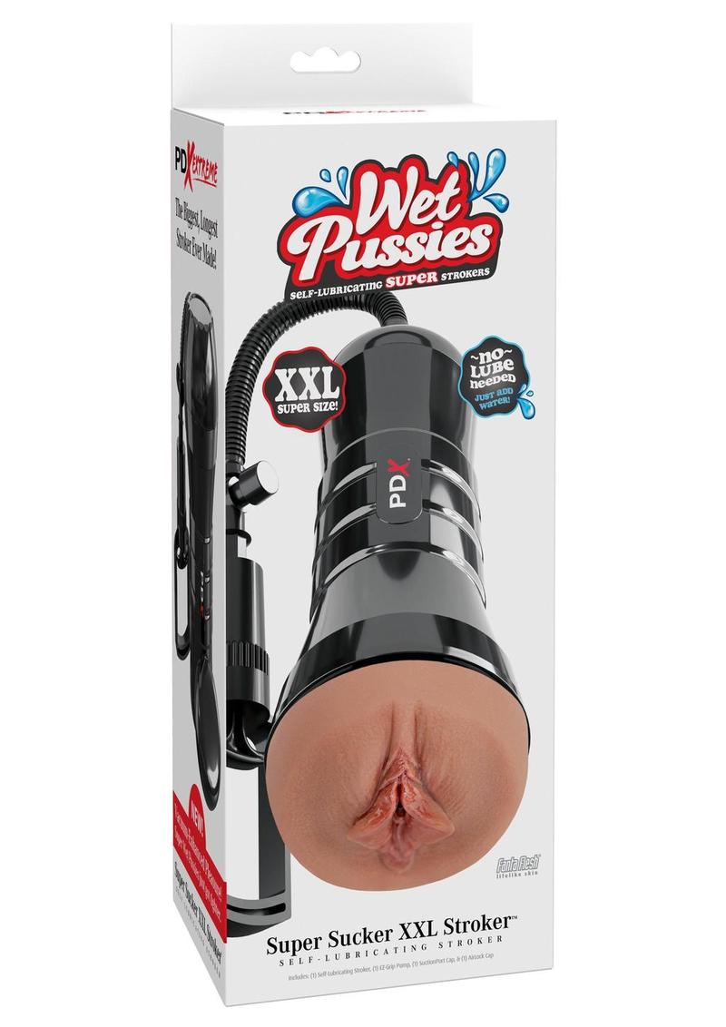 Pdx Extreme Wet Pussies Super Sucker XXL Stroker - Pussy - Caramel - XXLarge