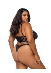 Playboy Bunny Charm Bralette Set - 1xlarge - Black - XLarge