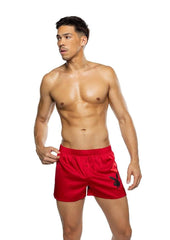 Playboy Men's Burnout Bunny Boxer Briefs - Black/Red - Medium
