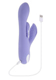 Playboy Nubbin Rubbin Rechargeable Silicone Triple Motor Vibrator with Clitoral Stimulator