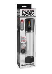 Pump Worx Rock Hard Auto Rechargeable Pump - Black/Clear