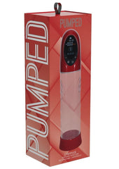 Pumped Cyberpulse 13 Function Automatic Rechargeable Penis Pump - Metallic - Red