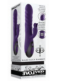 Rascally Rabbit Rechargeable Silicone Thrusting Rotating Vibrator - Purple