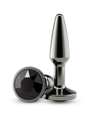 Rear Assets Chrome Tapered Anal Plug - Gray/Grey - Small