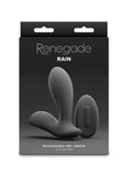 Renegade Rain Rechargeable Silicone Prostate and Taint Massager with Remote Control - Black