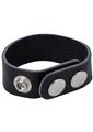 Rock Solid The Leather 3 Snap Adjustable Cock Ring